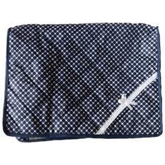 Kuber Industries 3 Layered Quilted Printed Cotton Saree Cover, Blue