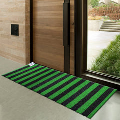 Heart Home Rubber Strips Design Door Mat for Porch/Kitchen/Bathroom/Laundry Room, 24"x48" (Green) 54HH4003.