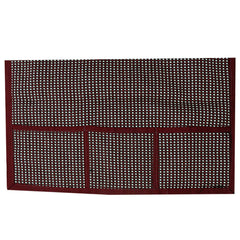 Heart Home Check Design Jute Fridge Top Cover with 6 Utility Side Pockets (Brown)-HS_38_HEARTH21054, Standard