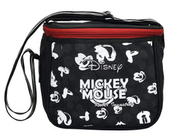 Kuber Industries Disney Print Insulated Lunch Bag for Office Men, Women and Kids - Tiffin Bag for School, Picnic, Camping, Outdoor (Black, Canvas)