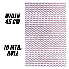 Heart Home Shelf Liner | EVA Kitchen Cabinet Shelf Mat | Anti-Slip Bathroom Mat | Fridge Mat | Table Mat | Zig Zag Design Wardrobe Mat | 10 Meter | Brown