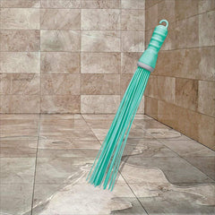 Kuber Industries Kharata Plastic Hard Bristle Broom/Jhadu For Bathrooms Cleaning (Green)-KUEMART3348