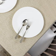 Heart Home Heat Resistant, Antislip Jute Center Table Cover for Home Decor, 40"x60" (Cream)