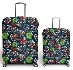 Heart Home Marvel Avengers Luggage Cover | Polyester Travel Suitcase Cover | Washable | Stretchable Suitcase Cover | 18-22 Inch-Small | 26-30 Inch-Large | Pack of 2 | Blue
