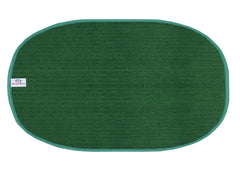 Heart Home Oval Shape Durable Microfiber Door Mat, Heavy Duty Doormat,(Set of 3, 14'' x 23'', Green & Grey & Brown)-HEART12143, Standard