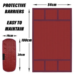 Heart Home Fridge Top Cover & Handle Cover Set | Fridge Top & Handle Cover Set | Refrigerator Cover & Handle Cover Combo Set | Barik Check Fridge & Handle Cover | Maroon