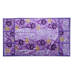 Kuber Industries Flower Design Combo PVC 3 Pieces Fridge Mats, 2 Piece Handle Cover and 1 Piece Fridge Top Cover(Purple),Standard,CTKTC024437