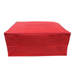 Kuber Industries Cotton Polka Dots Saree Cover with Handle (Red)-CTKTC21186