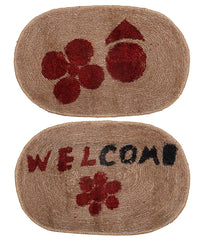 Kuber Industries Door Mat (Brown, Cotton, Standard)