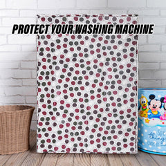 Heart Home Washing Machine Cover | Multi Dot Print Washing Machine Cover | PVC Front Load Washing Machine Cover | Cream
