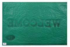 Heart Home Rubber Anti Slip Welcome Door Mat for Home Entrance, Office, Shop (Green)-HHEART15368, Pack of 1