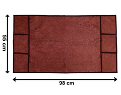 Kuber Industries Floral Design PVC Fridge Top Cover, Protect for Scratches, Waterproof, Wear & Tear and Dust with 6 Utility Side Pockets (Maroon)-HS_38_KUBMART21065, Standard