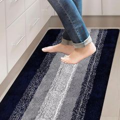 Heart Home Runner | Bedside Runner for Bedroom | Runner for Living Room | Blue Patta Rainbow Carpet Runner | Anti Skid Carpet Rug Mat | Kitchen Runner | 22x55 | Gray