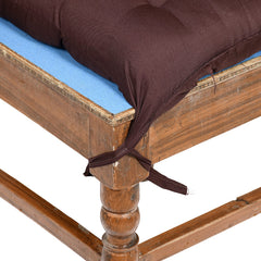 Heart Home Microfiber Back and Seat Chair Cushion for Indoor Outdoor Patio Chair, Lounge Chair with Ties (Brown)