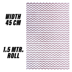Heart Home Shelf Liner | EVA Kitchen Cabinet Shelf Mat | Anti-Slip Bathroom Mat | Fridge Mat | Table Mat | Zig Zag Design Wardrobe Mat | 1.5 Meter | Brown