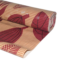 Kuber Industries Leaf Design PVC Wardrobe Kitchen Drawer Shelf Mat - Brown, 10M Roll (CTKTC05364)