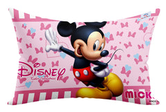 Heart Home Disney Printed Toddler Kids Pillow Silky Soft Microfiber Polyester, Perfect for Travel,Toddler Cot,12"x18" (Pink)-Pack of 2-KUBMART15824