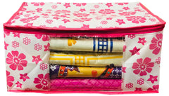 Kuber Industries 2 Piece Non Woven Saree Cover Set, Pink (SS01)