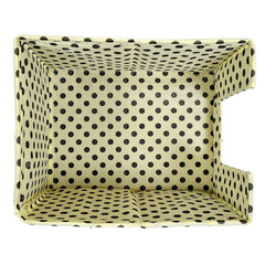 Kuber Industries Dot Printed Multiuses Non-Woven Closet Organizer With Handles- Pack of 2 (Cream & Black) -HS43KUBMART26559