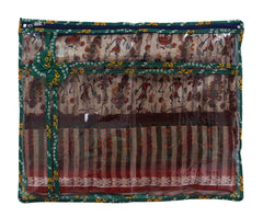 Kuber Industries Bandhani Print PVC Foldable Single Saree Cover|Clothes Storage For Saree, Lehenga, Suit With Transparent Pack of 4 (Multicolour)
