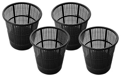 Kuber Industries Mesh Design Plastic Dustbin, Garbage Bin For Home, Kitchen, Office, 5Ltr.- Pack of 4 (Black)-47KM0779