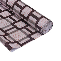 Kuber Industries Kitchen Drawer/Cabinet Shelf Mat|3D Checks Design with PVC Material|Adjustable Size 10 Mtr Roll (Brown)-CTKTC08895, Polyvinyl Chloride