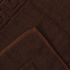 Heart Home Greek Design Super Absorbent Cotton 400 GSM Hand Towel|Face Towel|Bath Nets for Men,Women,Kids,30x20 Inches, Pack of 2 (Brown & White)