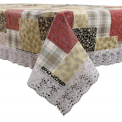 Kuber Industries Checkered PVC 6 Seater Dining Table Cover - Multicolour