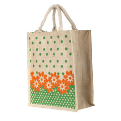 Kuber Industries Jute Lunch Carry Bag (Green)-CTLTC14918