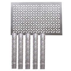 Kuber Industries Embossed Flower Design PVC 6 Pieces Dining Table Placemat Set (White) - CTKTC045893