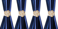 Kuber Industries Velvet 4 Pieces Curtain Tie Back Tassel Set (Gold) - CTKTC024104