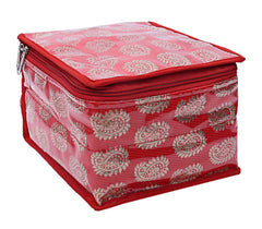 Kuber Industries Brocade Jewellery Box/Organizer with 10 Pouch -CTKTC025989