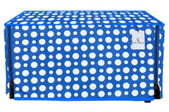 Kuber Industries Polka Dots Design PVC Microwave Oven Full Closure Cover for 20 Litre (Blue) CTKTC33223