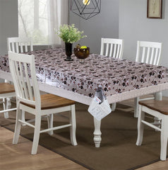Heart Home Rose Design Waterproof Dining Table Cover|Tabletop for Home Decoration with Cream Lace Border, 60X90 inch (Cream)