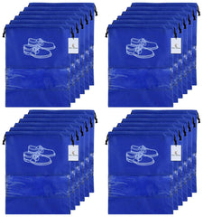 Kuber Industries 24 Piece Non Woven Travel Shoe Cover, String Bag Organizer, Royal Blue -CTMTC39493
