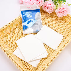 Kuber Industries Toilet Seat Covers Disposable|Western Toilet Seat Cover|Use & Throw, Portable|Pack of 20 (White)