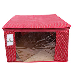 Kuber Industries Cotton 4 Pieces Three Layer Quilted Extra Large Saree Cover (Pink)-CTKTC13473,Standard