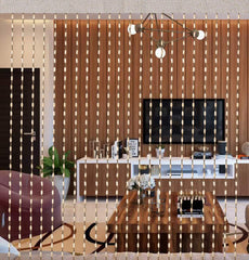 Kuber Industries Wood Solid Curtain, 7x4 ft, Beige, Cream