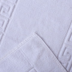 Kuber Industries Greek Design Super Absorbent Cotton 400 GSM Hand Towel|Face Towel|Bath Nets for Men,Women,Kids,30x20 Inches, Pack of 2 (White)