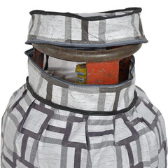 Heart Home PVC Square Print Waterproof and Dustproof Cylinder Cover for Home & Kitchen (Grey) 52HH3939