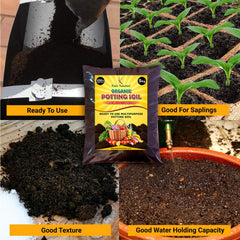 Kuber Industries Enriched Organic Earth Magic Potting Soil Fertilizer for Plants, 15 KG(Brown)-KUBMART15009