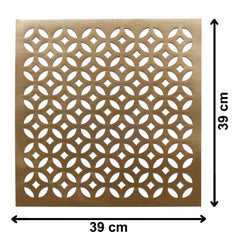 Heart Home Stain & Heat Resistant, Non-Slip Square Soft Leather Table Placemats, Set of 4 (Gold), Standard (HS39HEARTH021952)