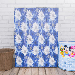 Heart Home Washing Machine Cover | Sun Flower Print Washing Machine Cover | PVC Top Load Semi-Automatic Washing Machine Cover | Blue