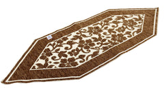 Heart Home Table Runner 14 x 42 inch Striped Rustic Table Runners with Tassels for Family Dinner, Farmhouse, Wedding Party Holiday Decorations, Coffee (Brown)-HHEART15607, Standard