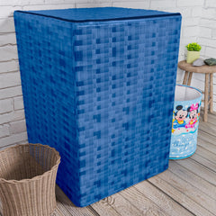 Heart Home Washing Machine Cover | Shelf Check Washing Machine Cover | Soft PVC | Top Load Fully-Automatic Washing Machine Cover | Blue