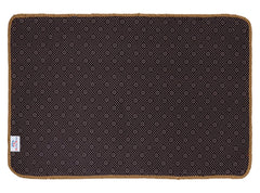 Heart Home Strips Design Cotton Door Mat for Porch/Kitchen/Bathroom/Laundry Room, 24"x16" Pack of 2 (Light Brown) 52HH3963