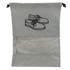 Kuber Industries 6 Piece Non Woven Travel Shoe Cover, String Bag Organizer, Grey - CTMTC039510