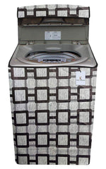 Kuber Industries Checkered Design PVC Top Load Fully Automatic Washing Machine Cover With Back Hole (Grey) CTKTC33851