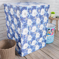 Heart Home Washing Machine Cover | Sun Flower Print Washing Machine Cover | PVC Top Load Fully-Automatic Washing Machine Cover | Blue