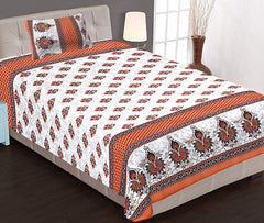 Kuber Industries 100% Cotton 144 TC Single Bed Sheet with 1 Pillow Cover (Pink) -CTKTC13001